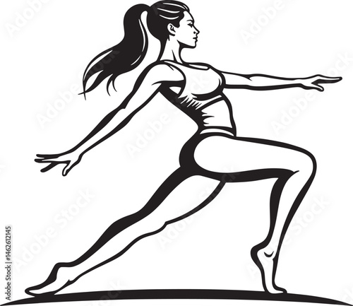 A healthy lifestyle symbol of an athletic woman with abs.