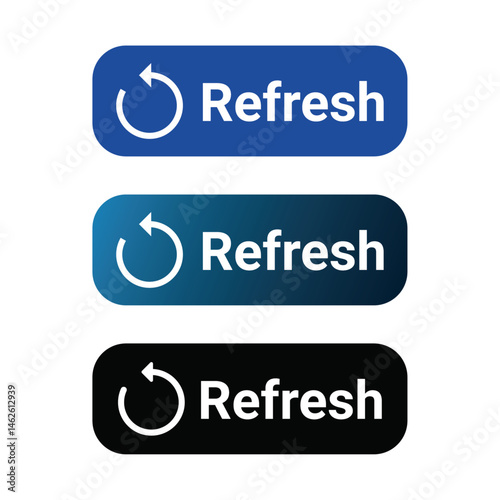 Refresh icon set, repeat and reload arrow icon symbol convert button vector illustration.