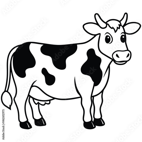 cow cartoon isolated on white