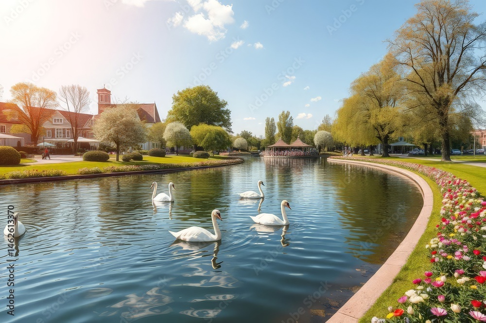Serene Lake Festival Scene