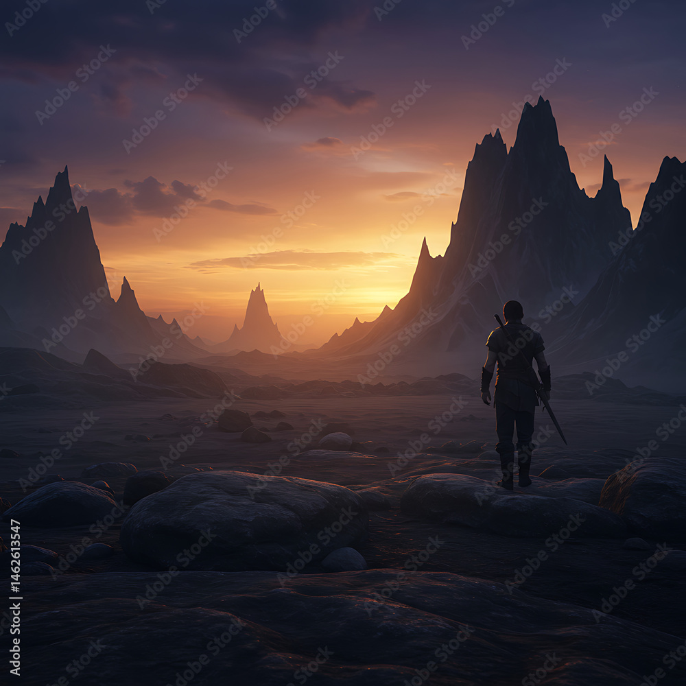 Fototapeta premium dark fantasy landscape