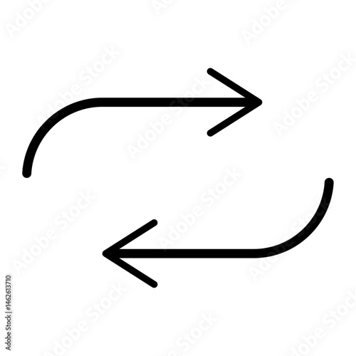 Refresh icon, repeat and reload arrow icon symbol convert button vector illustration. 