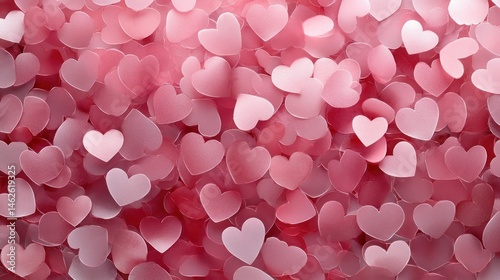 Pink hearts background romantic abstract pattern for love and celebrations