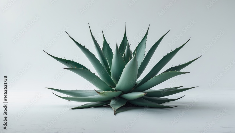 White background showcasing agave and cactus elements White background showcasing agave and cactus elements