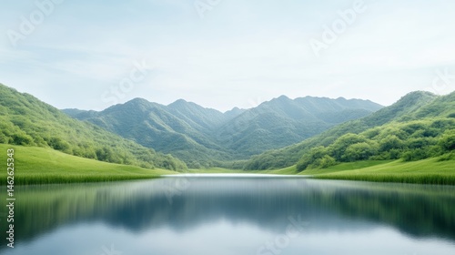Wallpaper Mural Serene mountain lake landscape Torontodigital.ca
