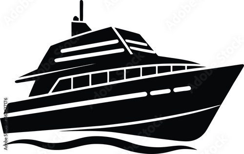 vector illustration of a ship