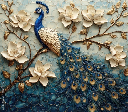 Regal Peacock and Magnolia