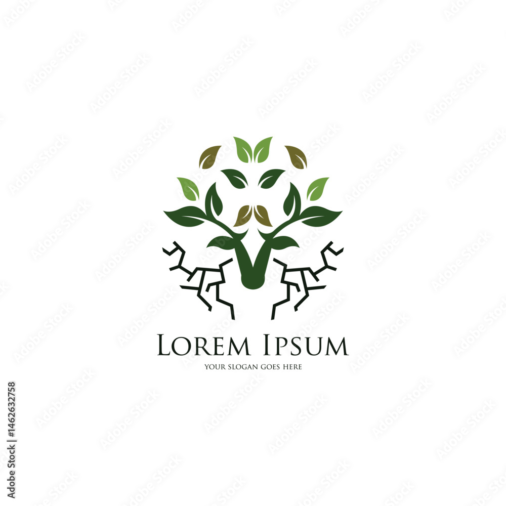 Tree logo design template isolated in white background Tree logo design template isolated in white background