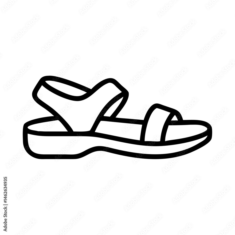 custom made wallpaper toronto digitalMinimalist black line art sandal icon on a transparent background perfect for website graphic design elements and footwear or summer apparel concepts