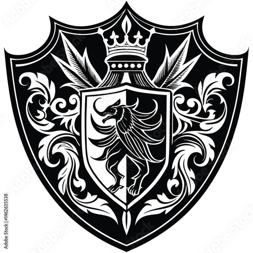 shield with wings