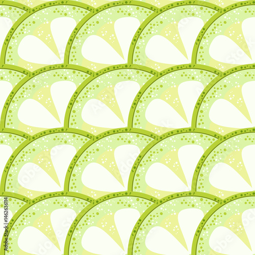 Bilimbi Jamaican tropical exotic fruit slice seamless pattern vector illustration
