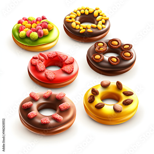 Clipart of Breakfast Cereals clipart, Decorate for Processed Foods shop, isolated on white background