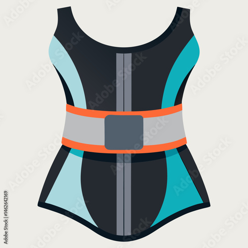 Body fitness belt panties  vector art illustration