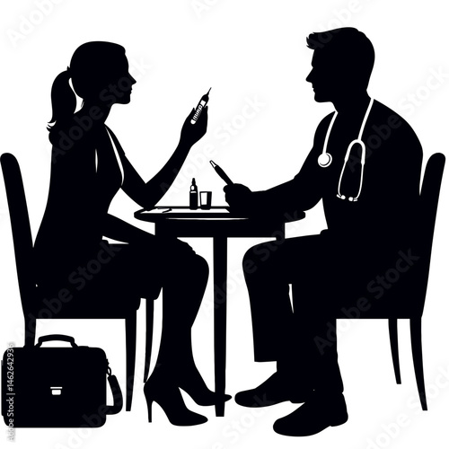 Doctor consulting patient during office visit