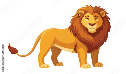 Aslan the Lion Standing Proud with Glowing Mane
