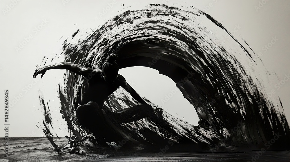 Fototapeta premium Abstract Black and White Art
