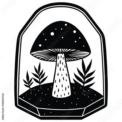 vector illustration of mushrooms