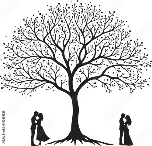 A dreamy couple’s date illustrated with natural elegance and affection.