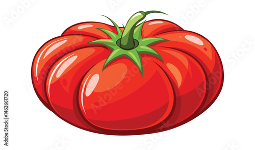Massive Tomato Character with Vibrant Red Skin