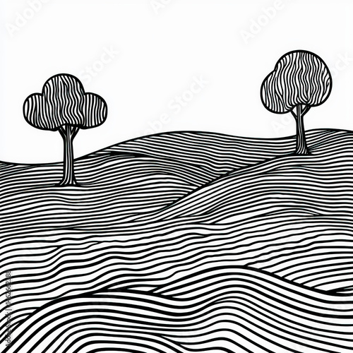 A simple landscape with rol...