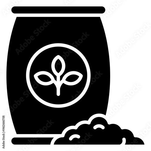 Fertilizer glyph icon