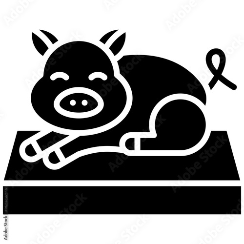 Pig glyph icon