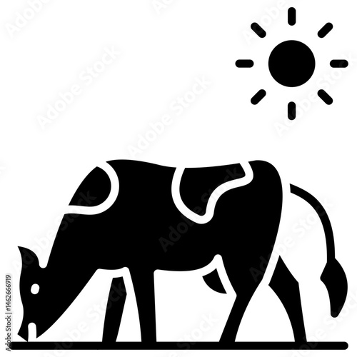 Cow glyph icon
