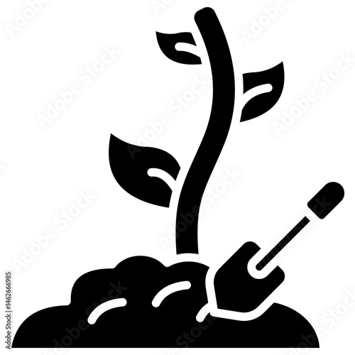Shovel glyph icon