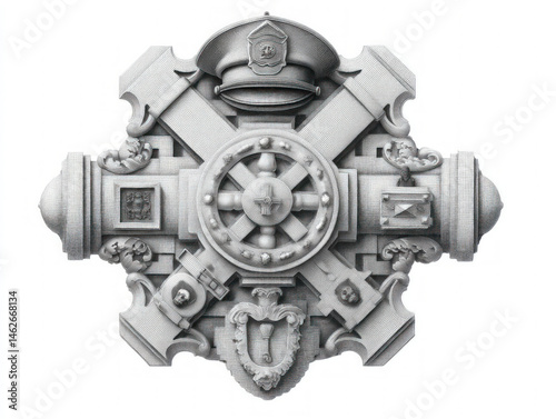 Fireman crest: Decorative c...