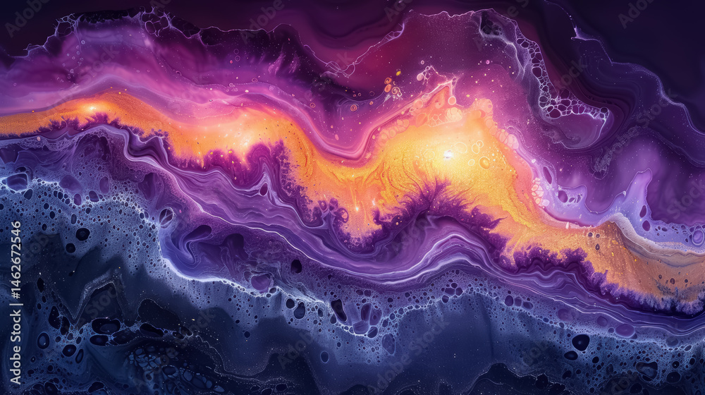 Obraz premium dutch pour painting, marbling, different forms and structures