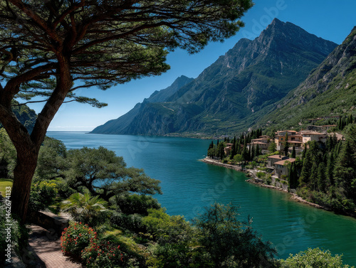 Lake Garda scenic view with...