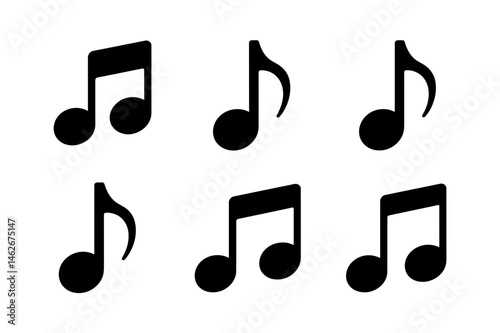 Musical notes black and white music sheet symbols