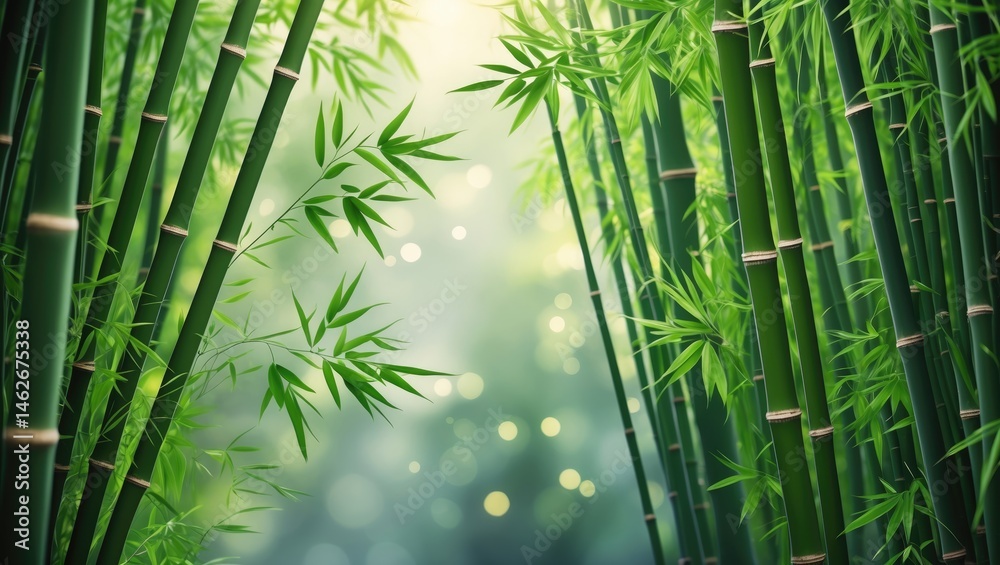 Fototapeta premium Bamboo forest scenery background