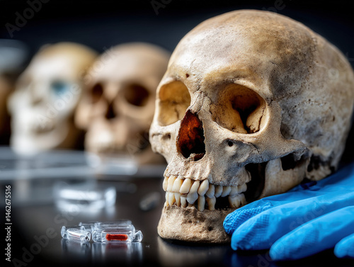 Medical scene depicting tetanus or jaw clustering with lockjaw