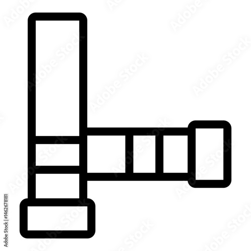Baton Stick Vector Line Icon Design