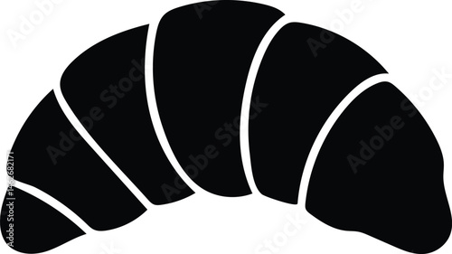 croissant pastry silhouette vector icon