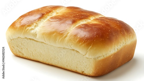 loaf of bread isolated on white