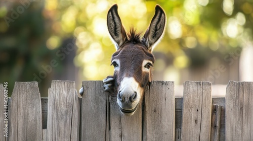 donkey behind bars