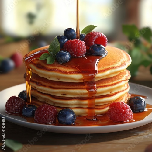 pancakes with berries