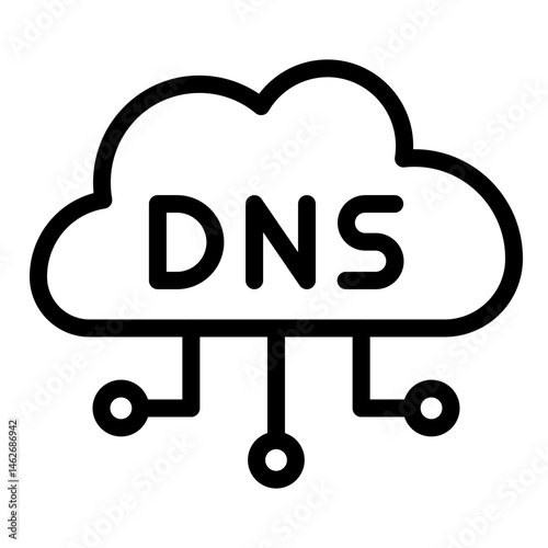 DNS Vector Line icon Design