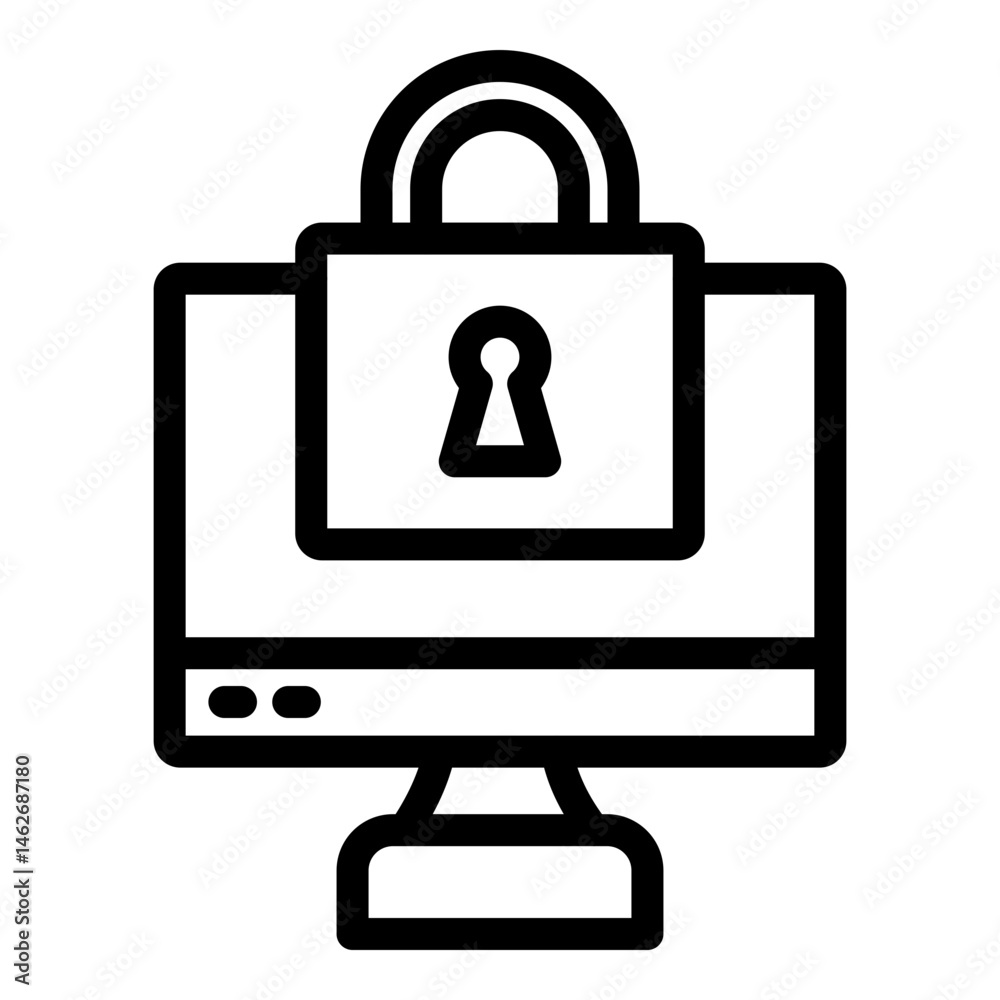 Access Control Vector Line icon Design Access Control Vector Line icon Design