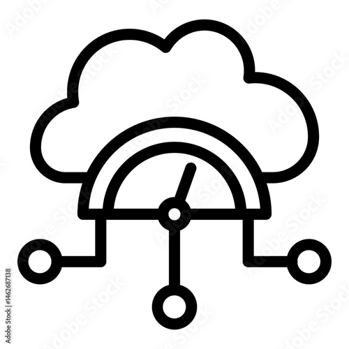 Bandwidth Vector Line icon Design