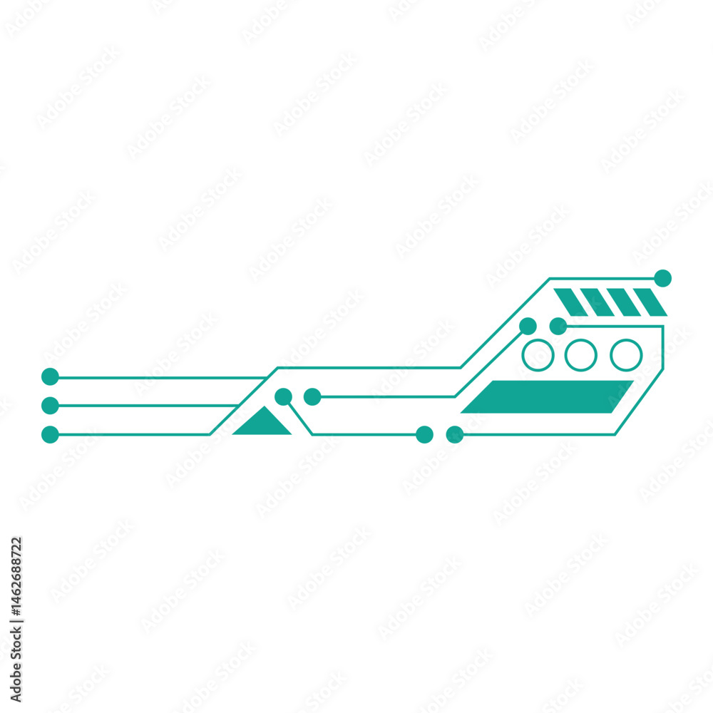 Futuristic Tech Footer. HUD Interface Elements for Sci-Fi UI Design Futuristic Tech Footer. HUD Interface Elements for Sci-Fi UI Design