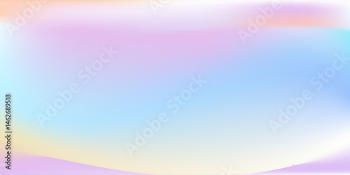 Vector tech gradient background. Rainbow color futuristic technology bg. Horizontal fantasy banner. Fluid unicorn banner. Blue pink twisted hologram backdrop. Colorful liquid texture background