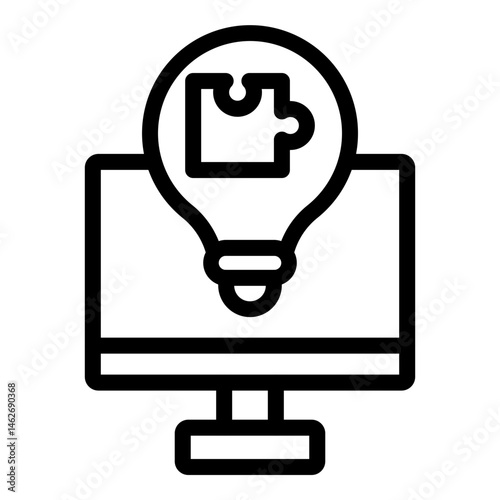 Solution Vector Line icon Design