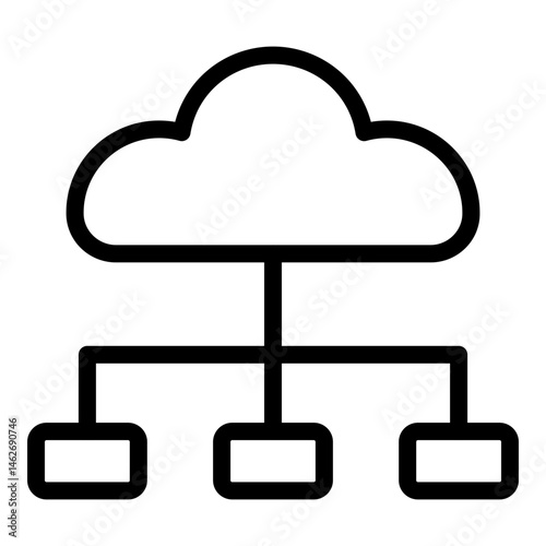 Flowchart Vector Line icon Design