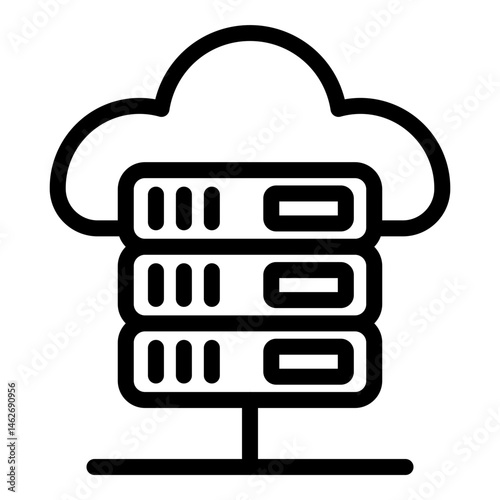 Hosting Vector Line icon Design