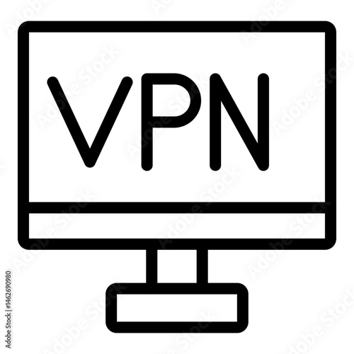 Vpn Vector Line icon Design