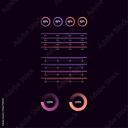 User interface elements, User Interface Sliders and Controls Pack