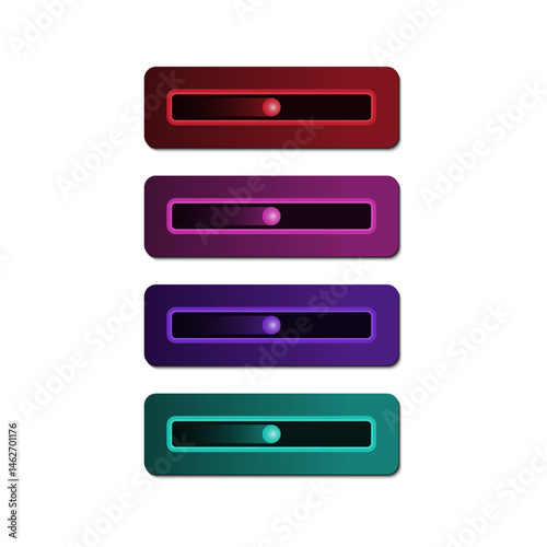 Modern Gradient Progress Bar UI Elements